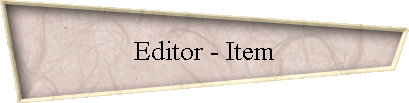 Editor - Item